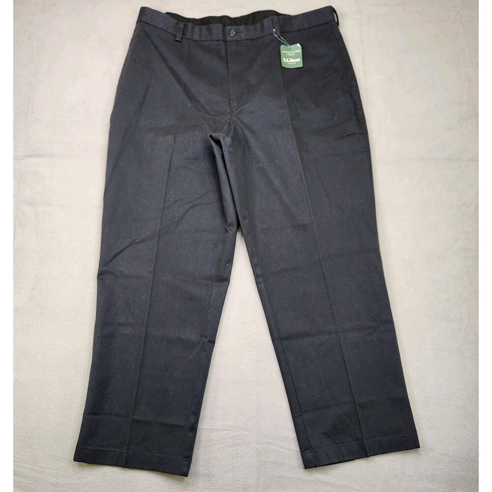NWT L.L. Bean Double L Chino Pants Men's 40x29 Navy Natural Fit Wrinkle Free - Picture 1 of 5
